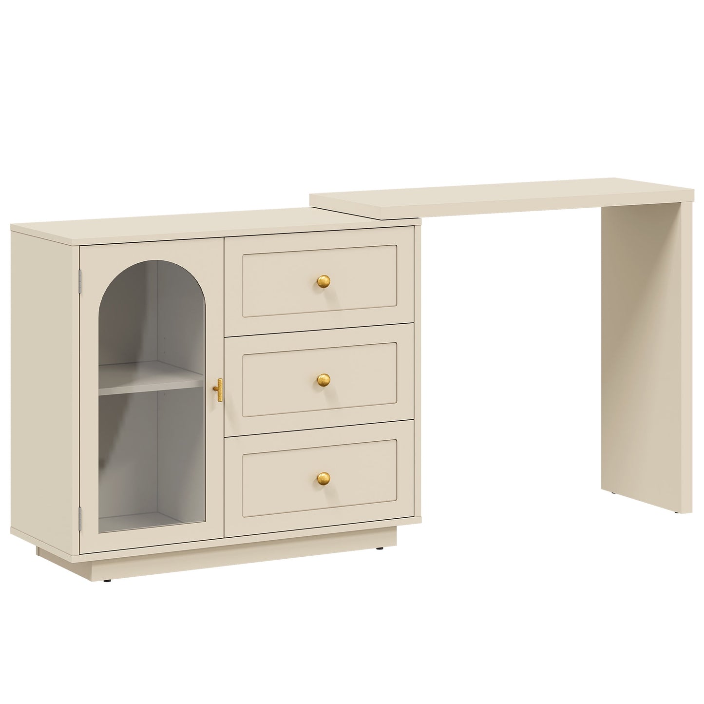 May in Color Modern Dressing Table and Chest of Drawers Combo, 3 Drawers & 1 Door, Perfect for Bedroom, Dressing Room