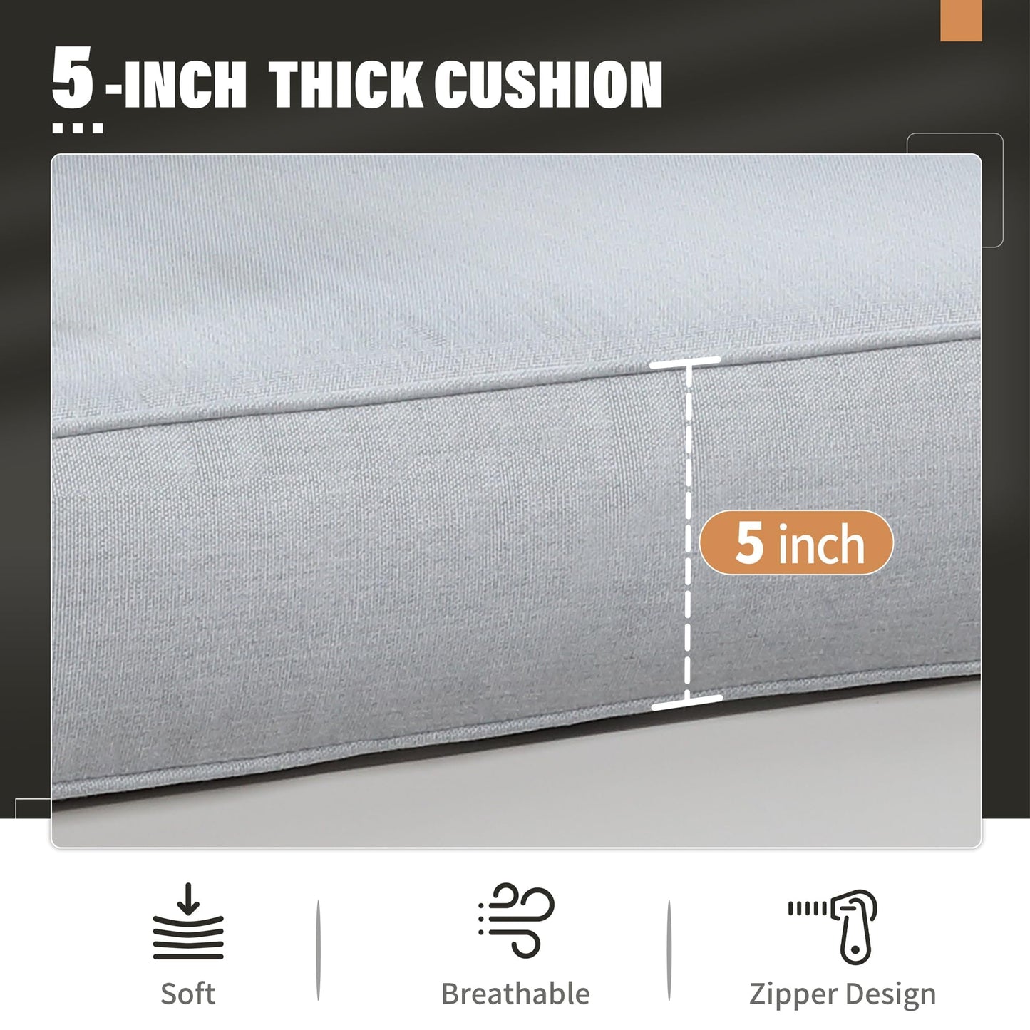 CozyHom 7 Seats Contemporary Outdoor Patio Aluminum Sofa Furniture Sets Modern Patio Sectional Conversation Couch Sets Sectional Sofa Chair Set, White