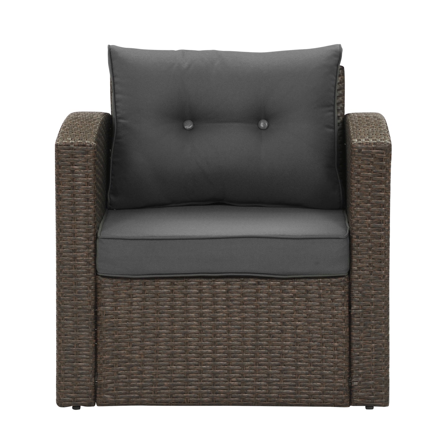 Royalcraft Outdoor Patio Furniture,10 Pieces All-Weather Patio Conversation Set Wicker Sectional Sofa with Non-slip Cushions,Aluminum Frame,Grey