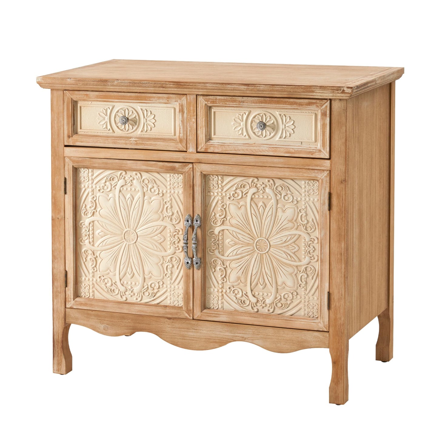 CozyHome Storage Sideboard Cabinet with Drawers and Doors, Kitchen Buffet Server Cabinet, Accent Wood Entryway Console Cabinet for Hallway, Dining Room, Living Room