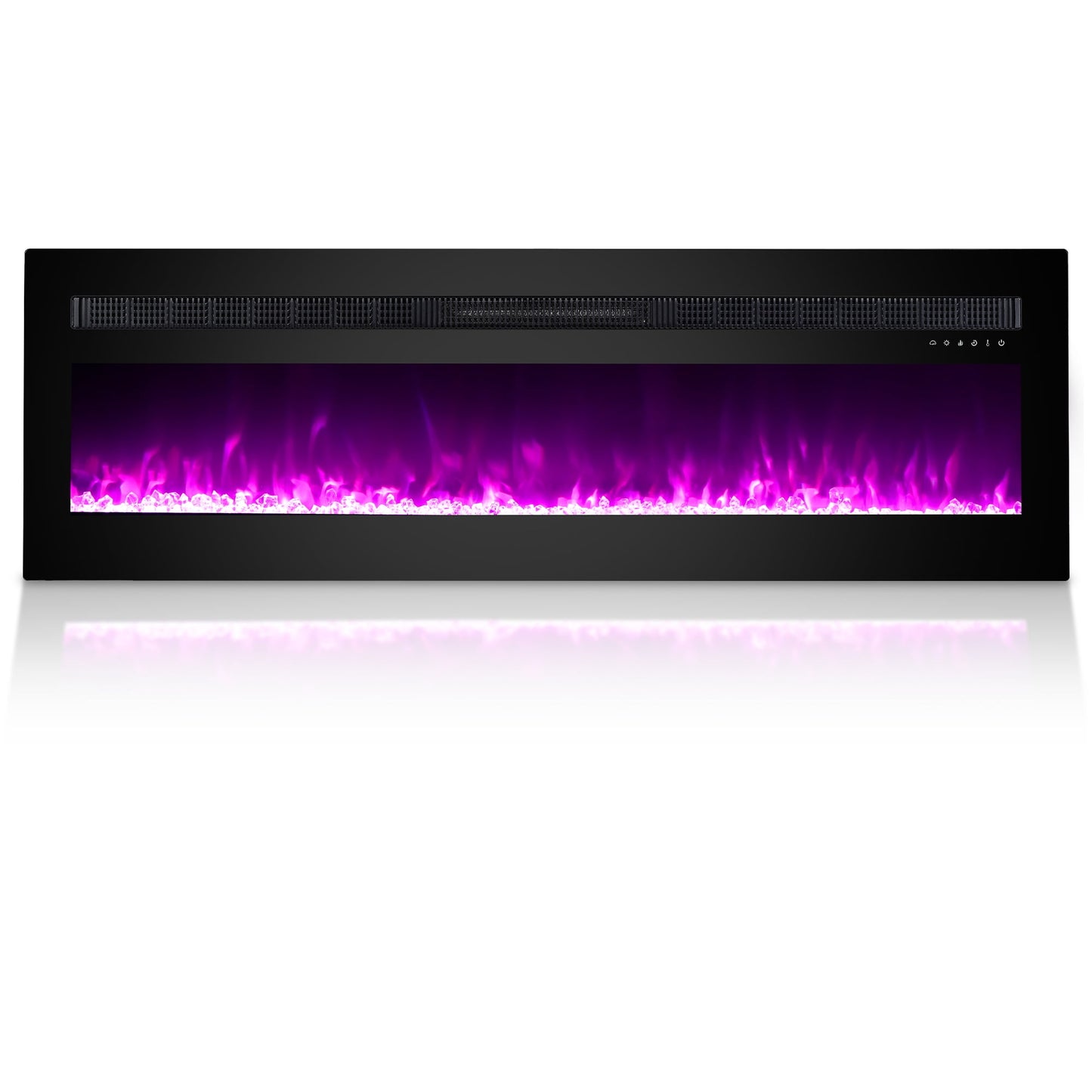 CozyHom 60 Inch Electric Fireplace Recessed Wall Mounted Electric Fireplace Inserts, Adjustable Flame Colors & Temp Fireplace with Touch Screen and Remote Control