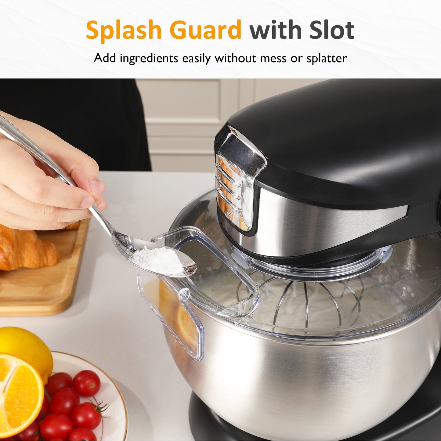 Heynemo 3-in-1 Electric Stand Mixer With Blender & Juicer - 6.5QT, Black