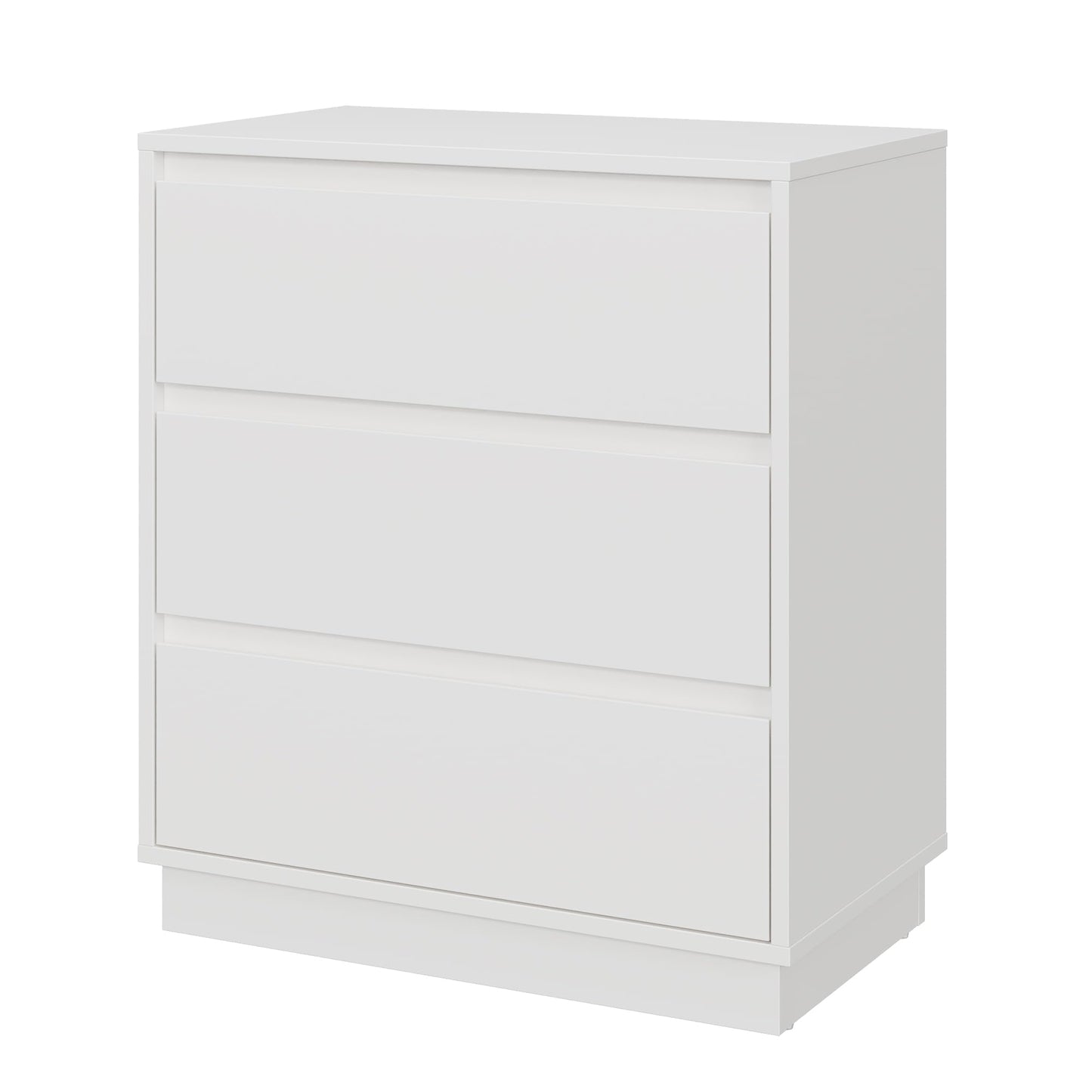 RoyaCraft Wide Nightstand with 3 Drawers, Black Nightstand for Bedroom, Large End Table Bedside Table for Living Room, Black and White