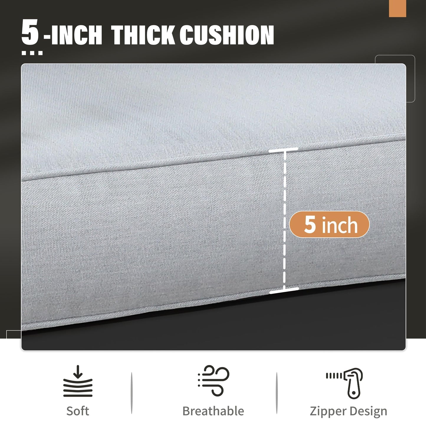 CozyHome 4 Seats Outdoor Patio Aluminum Furniture Sofa Sets, Outdoor Conversation Metal Furniture Couch Set With Table And Cushions, Light Gray