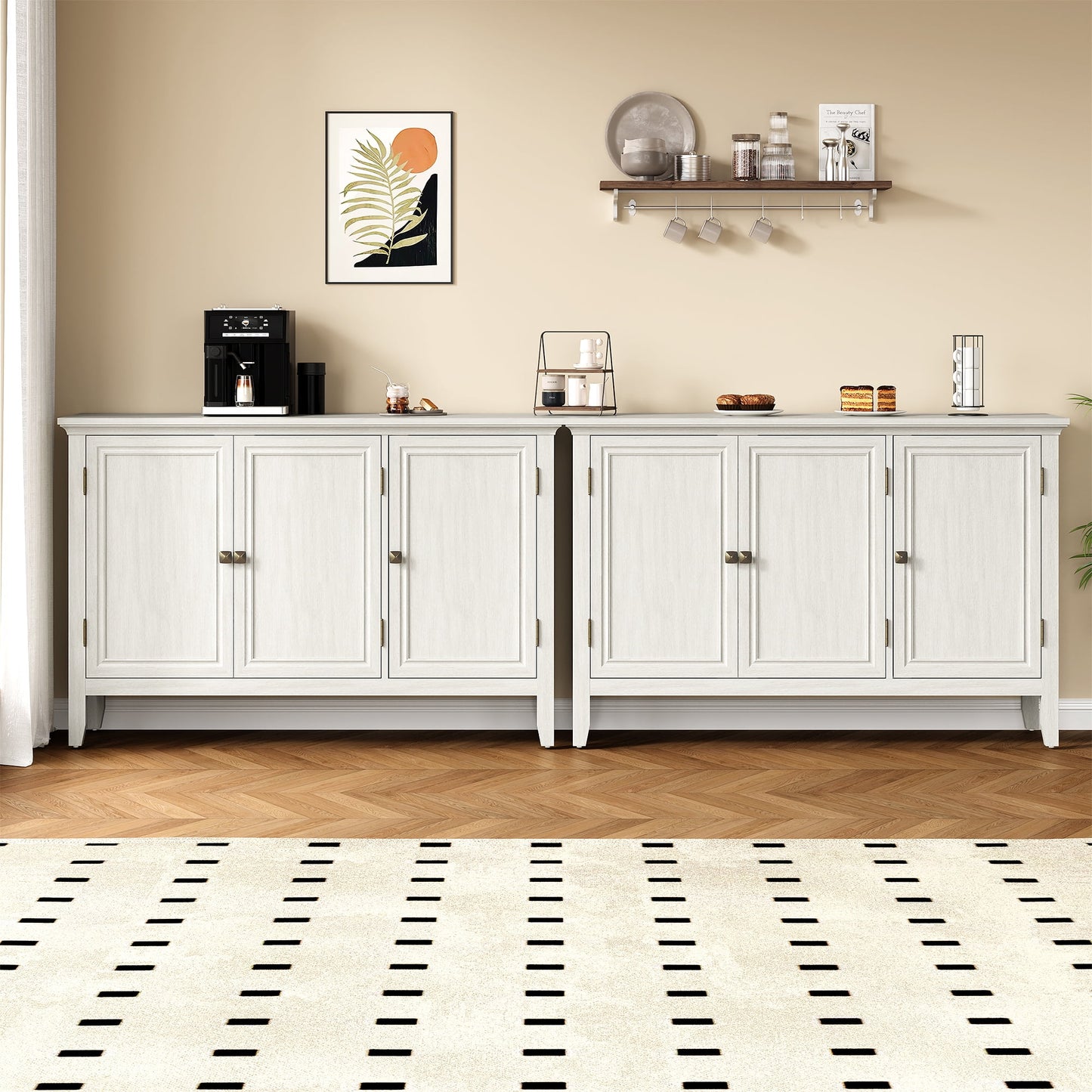 Heynemo Buffet Cabinet with Doors and Adjustable Shelves