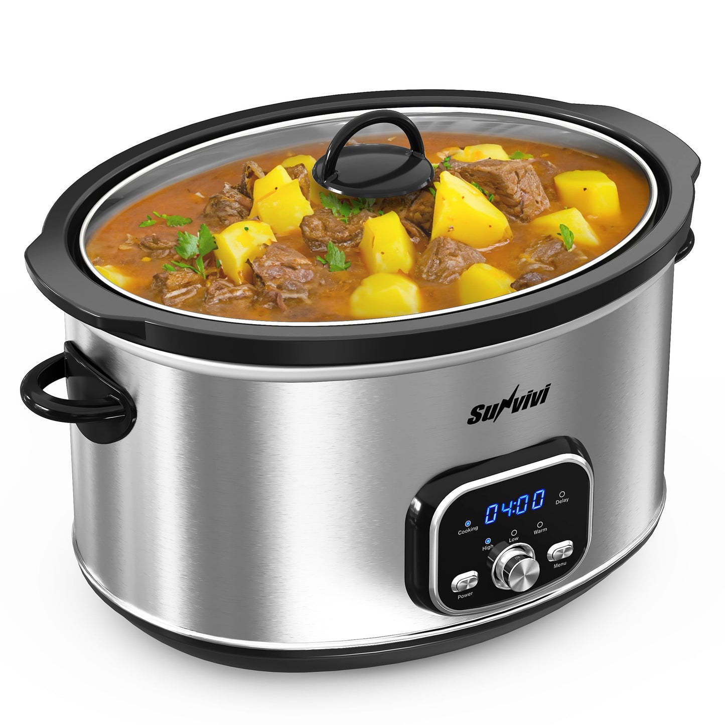 Heynemo 8.5QT Programmable Slow Cooker with Delay Function