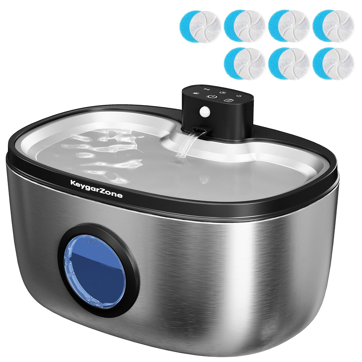 Keygarzone Wireless Cat Water Fountain, 5L