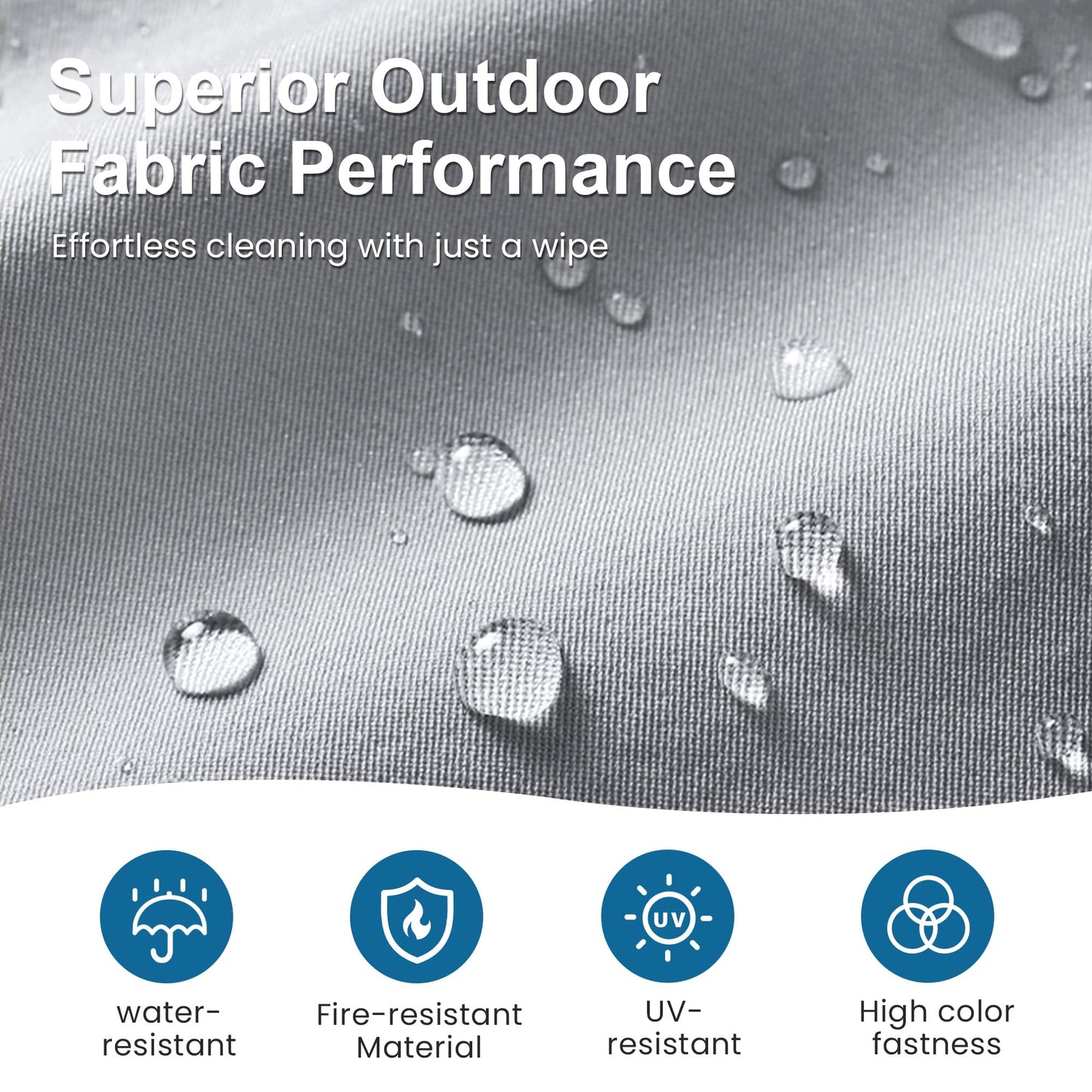 Heynemo Aluminum Outdoor Loveseat, All-Weather Metal Patio Furniture Sofa, Patio Sofa Chair for Porch Backyard Garden, Grey