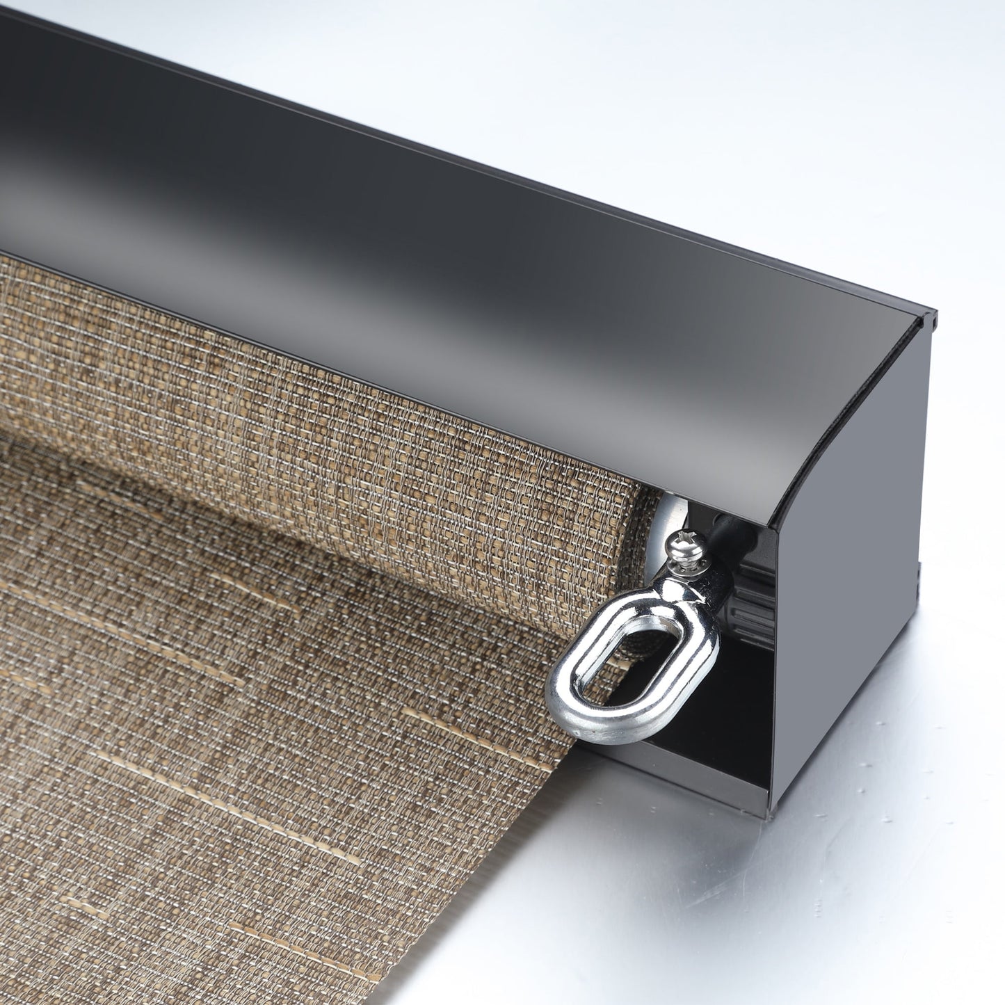 Superjoe 8x8 ft Crank Operated Outdoor Roller Shade Patio Cordless Blinds 95% Block,Brown