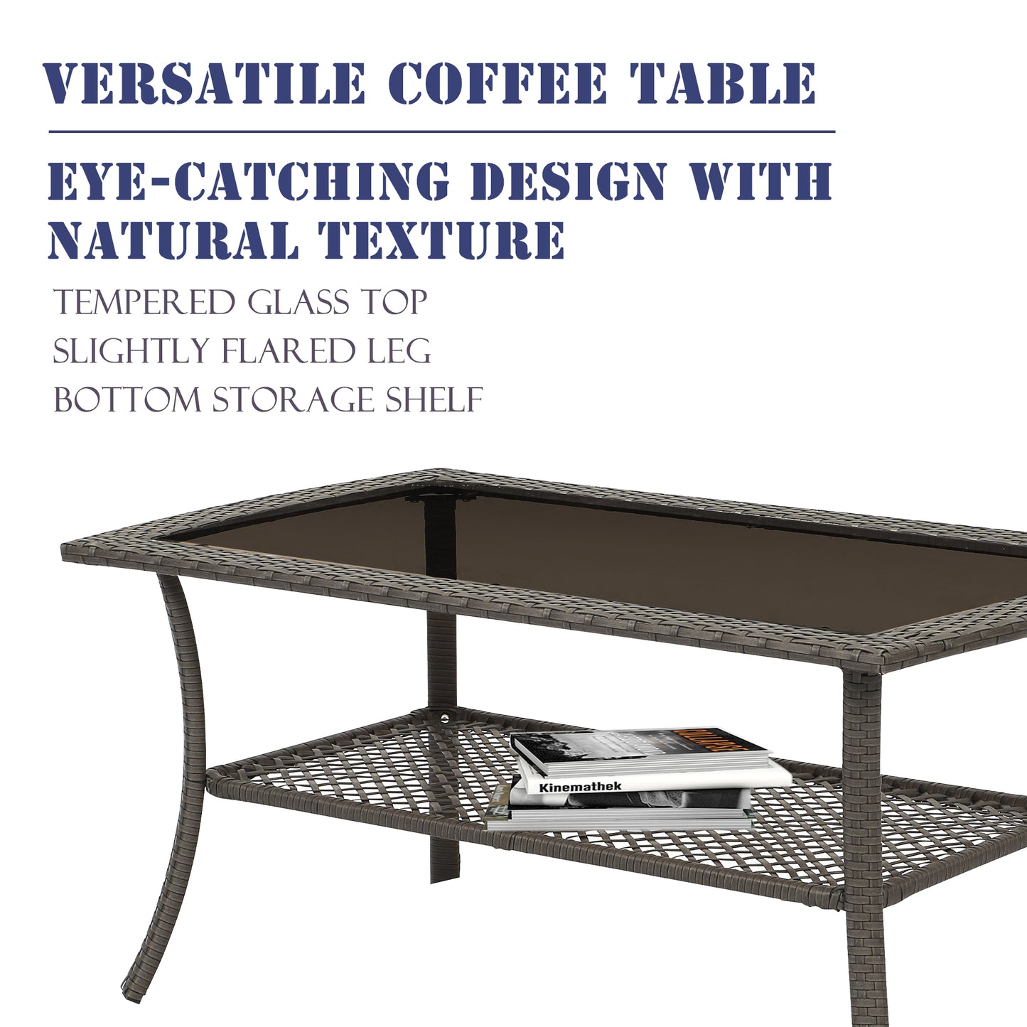 4 Pieces All Weather Patio Conversation Sets