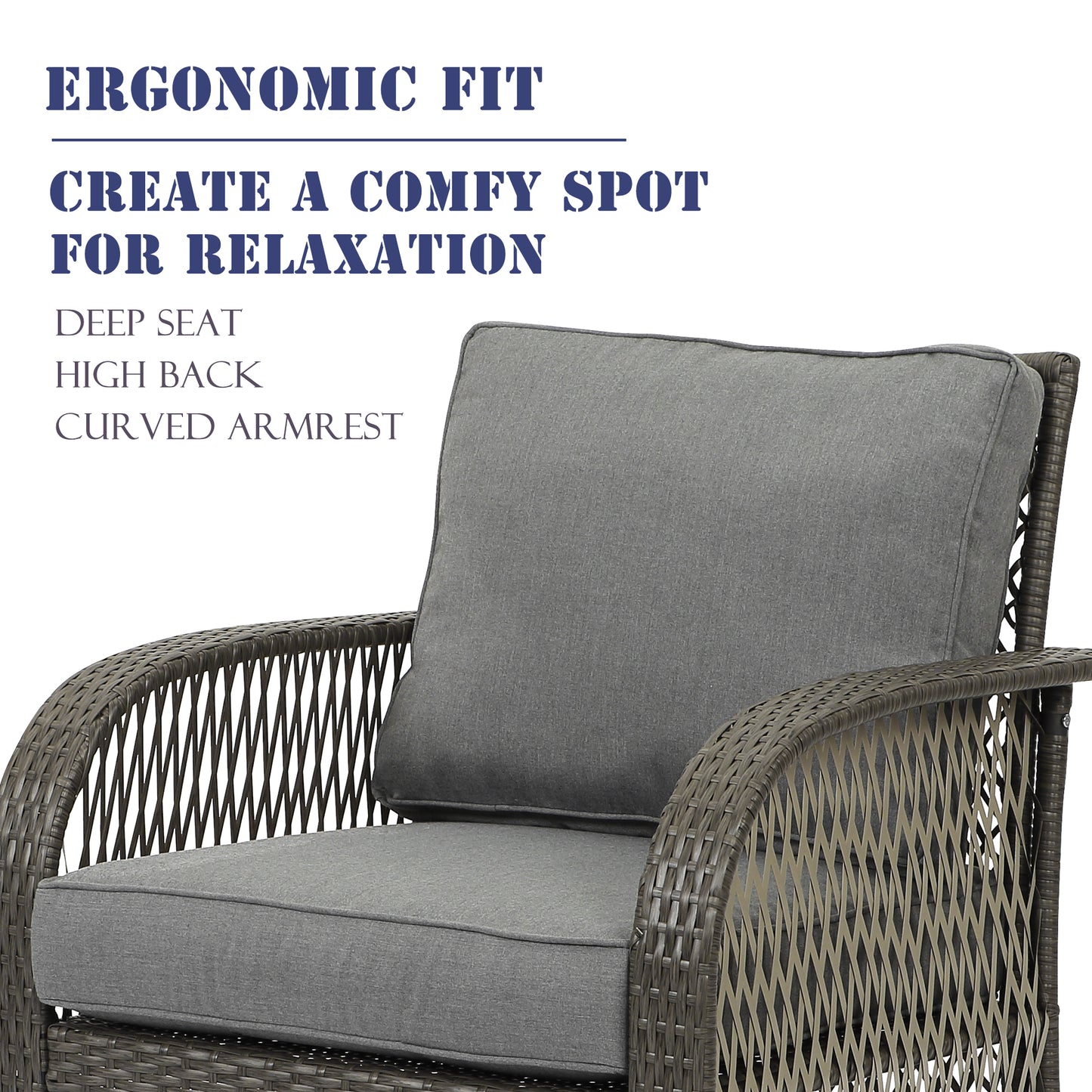 4 Pieces All Weather Patio Conversation Sets