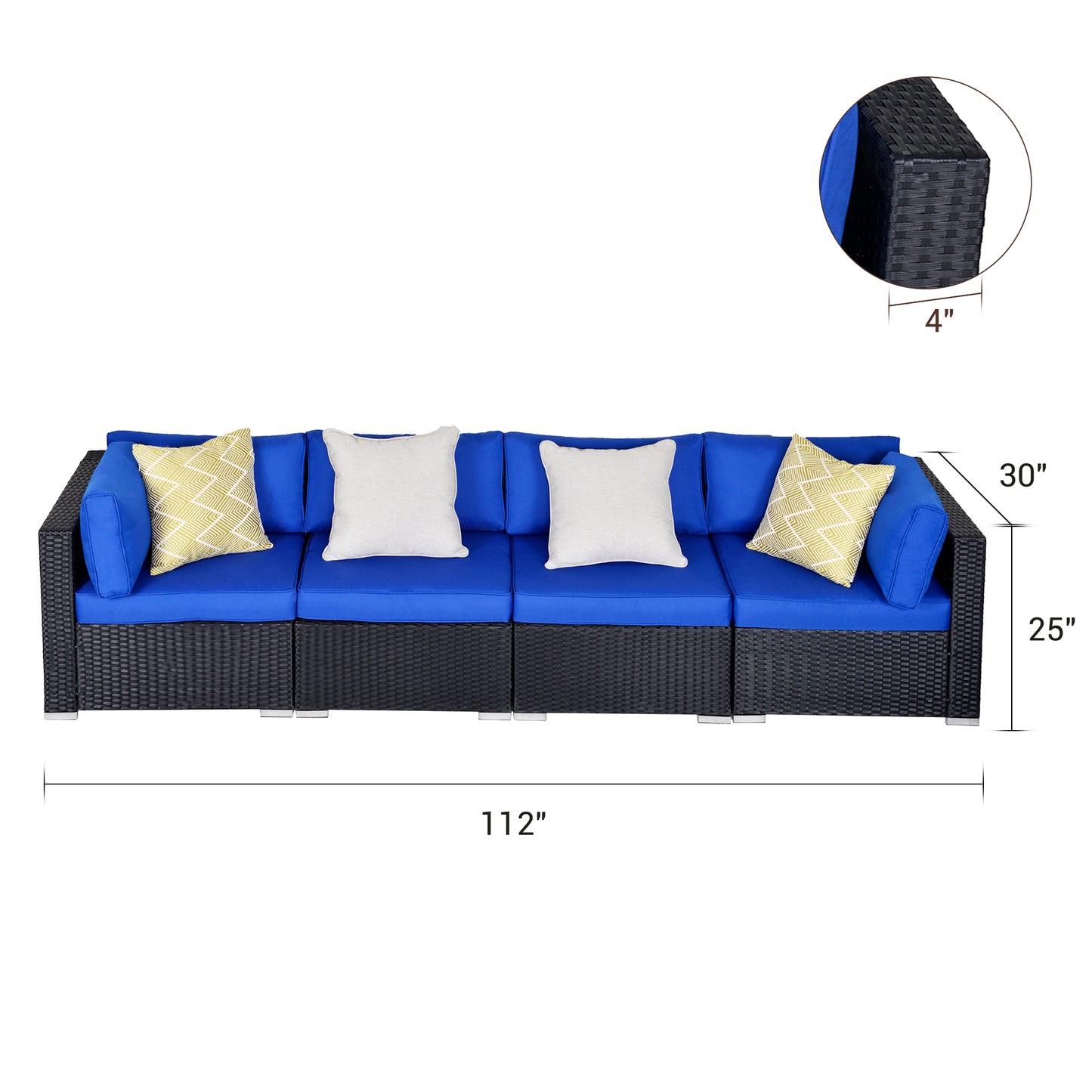 4 Piece Sectional Set - Sunvivi