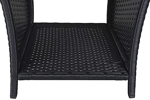 Black Square Side Conversation Table - Sunvivi