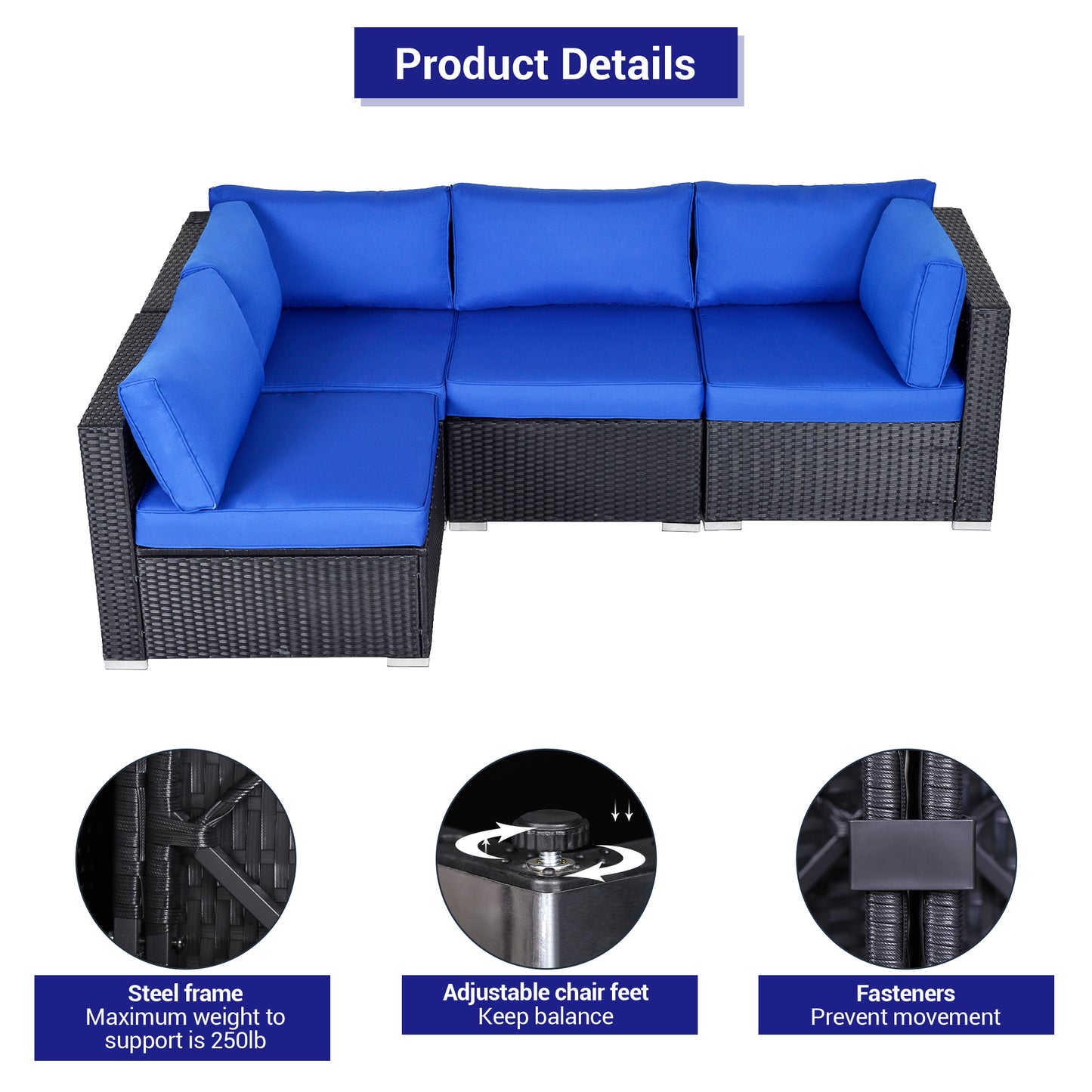 4 Piece Sectional Set - Sunvivi