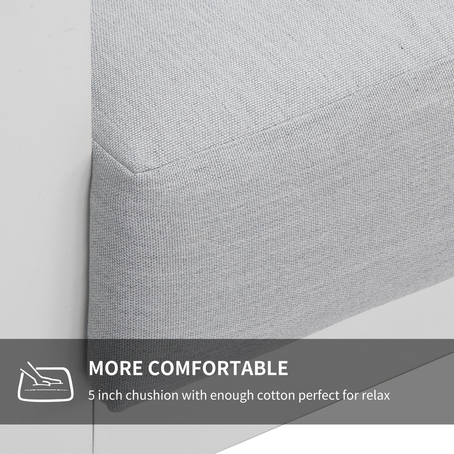 Furniture Aluminum Loveseat, All-Weather Outdoor Contemporary Sofa Chair with Cushions - Sunvivi