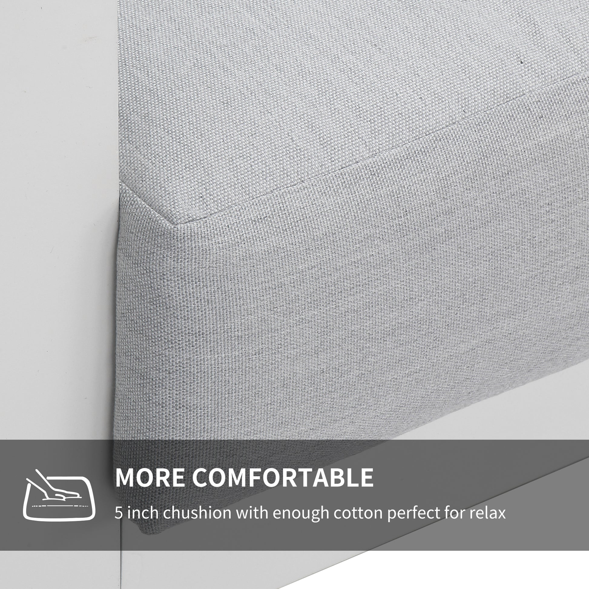 Furniture Aluminum Loveseat, All-Weather Outdoor Contemporary Sofa Chair with Cushions - Sunvivi