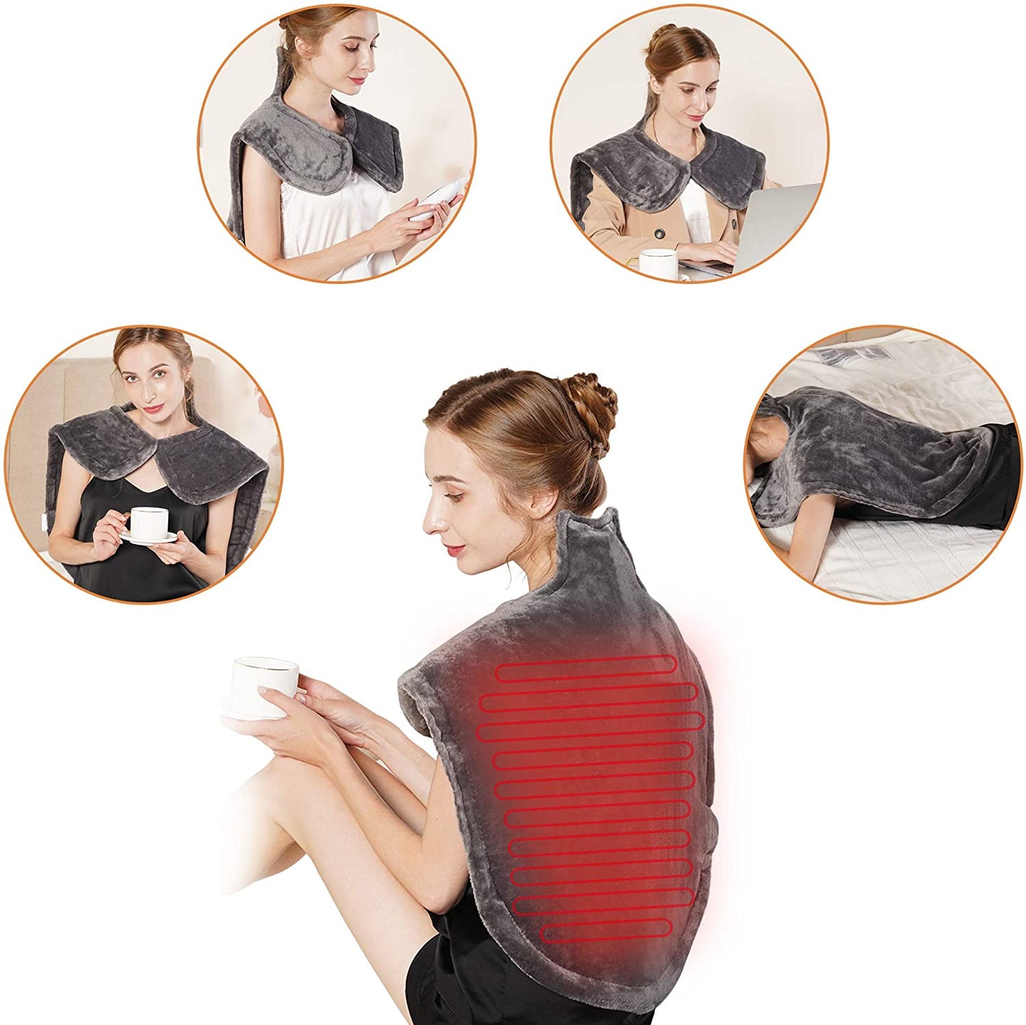 Large Heating Pad for Back and Shoulder