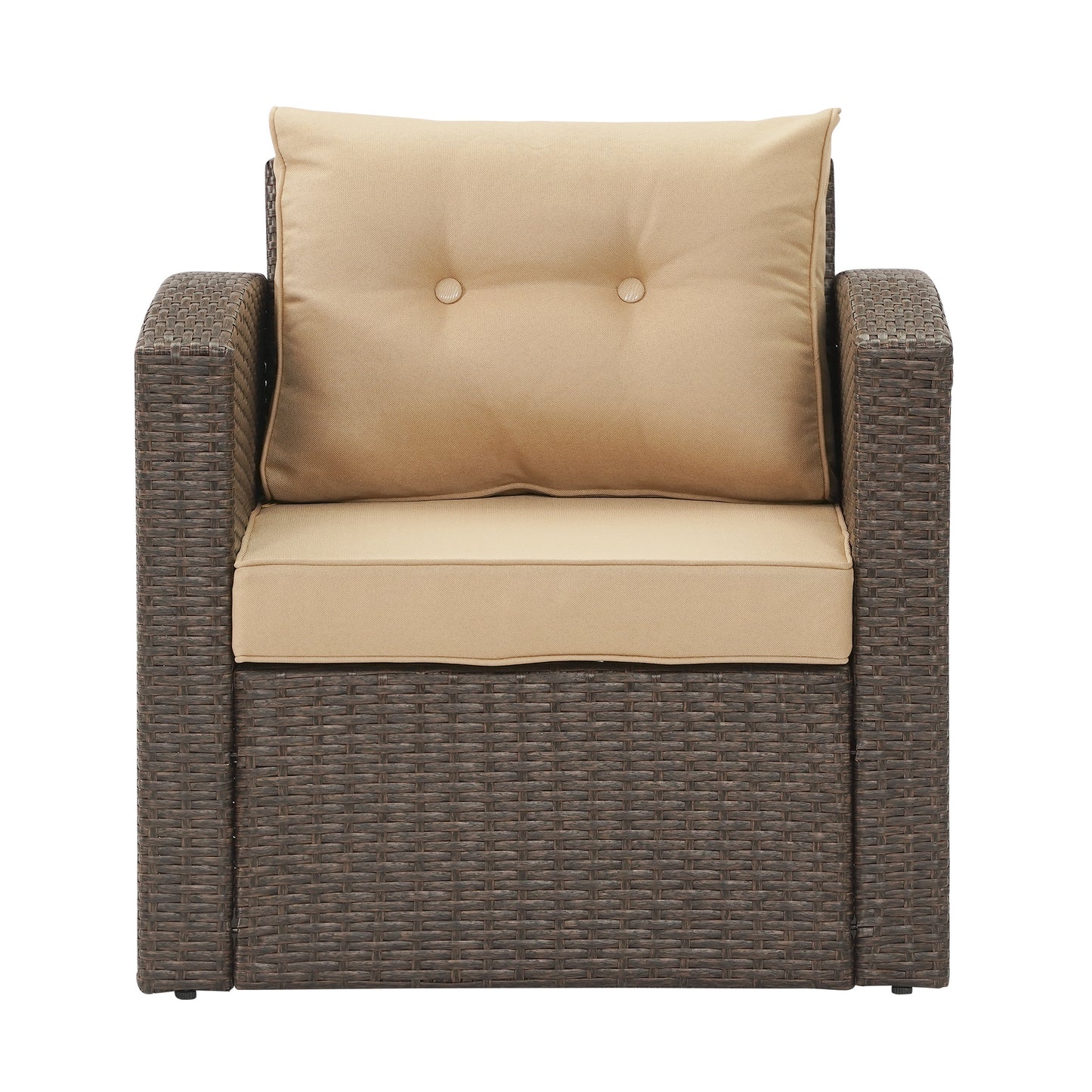 Royalcraft Outdoor Patio Furniture,10 Pieces All-Weather Patio Conversation Set Wicker Sectional Sofa with Non-slip Cushions,Aluminum Frame,Grey
