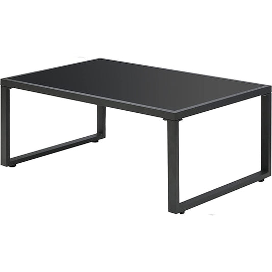 Patio Furniture Coffee Table, All-Weather Outdoor Aluminum Rectangle Coffee Table