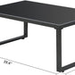 Patio Furniture Coffee Table, All-Weather Outdoor Aluminum Rectangle Coffee Table