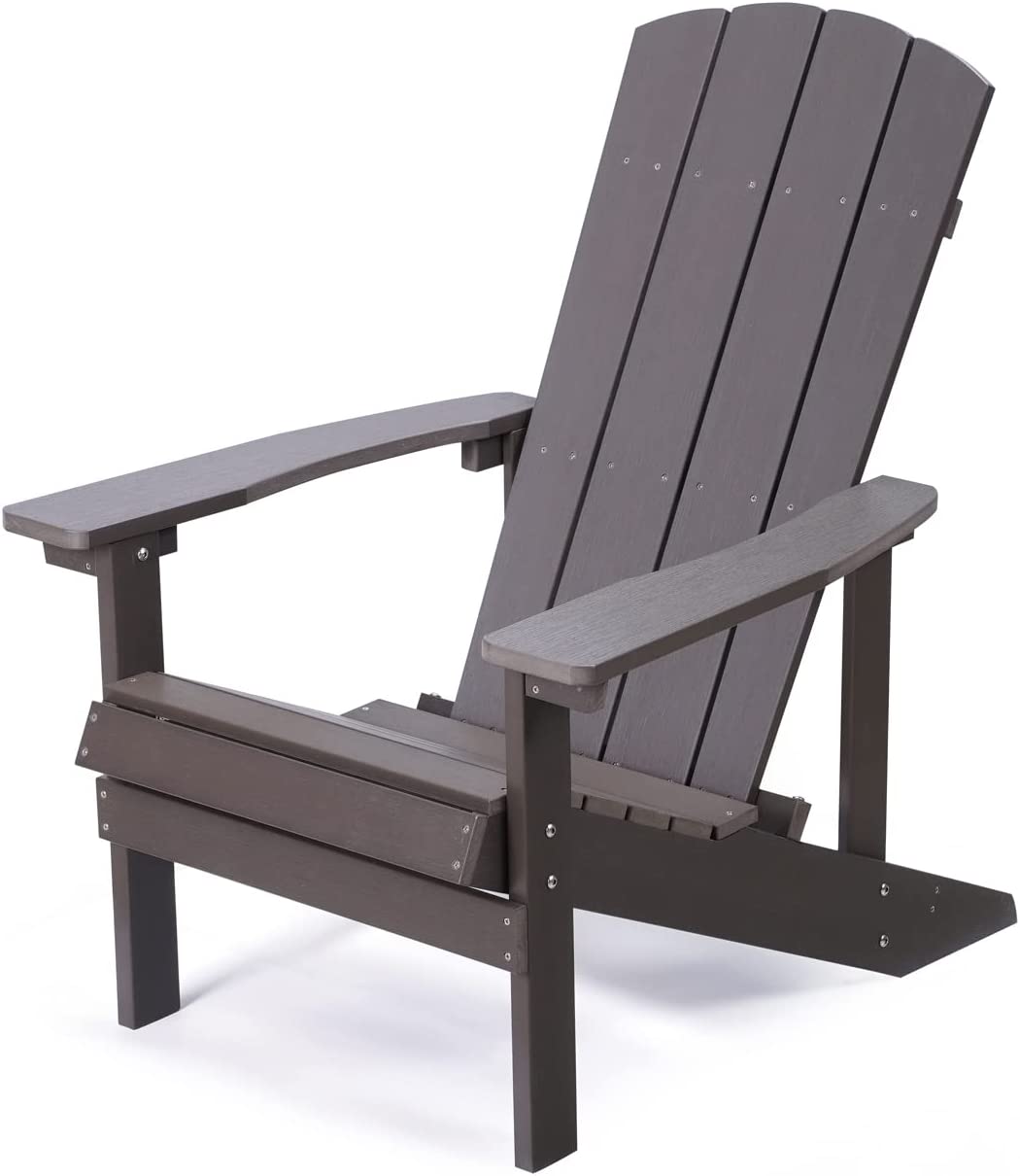 Plastic Adirondack Chair, Weather Resistant Patio Chairs, Outdoor Deck Fire Pit Chairs