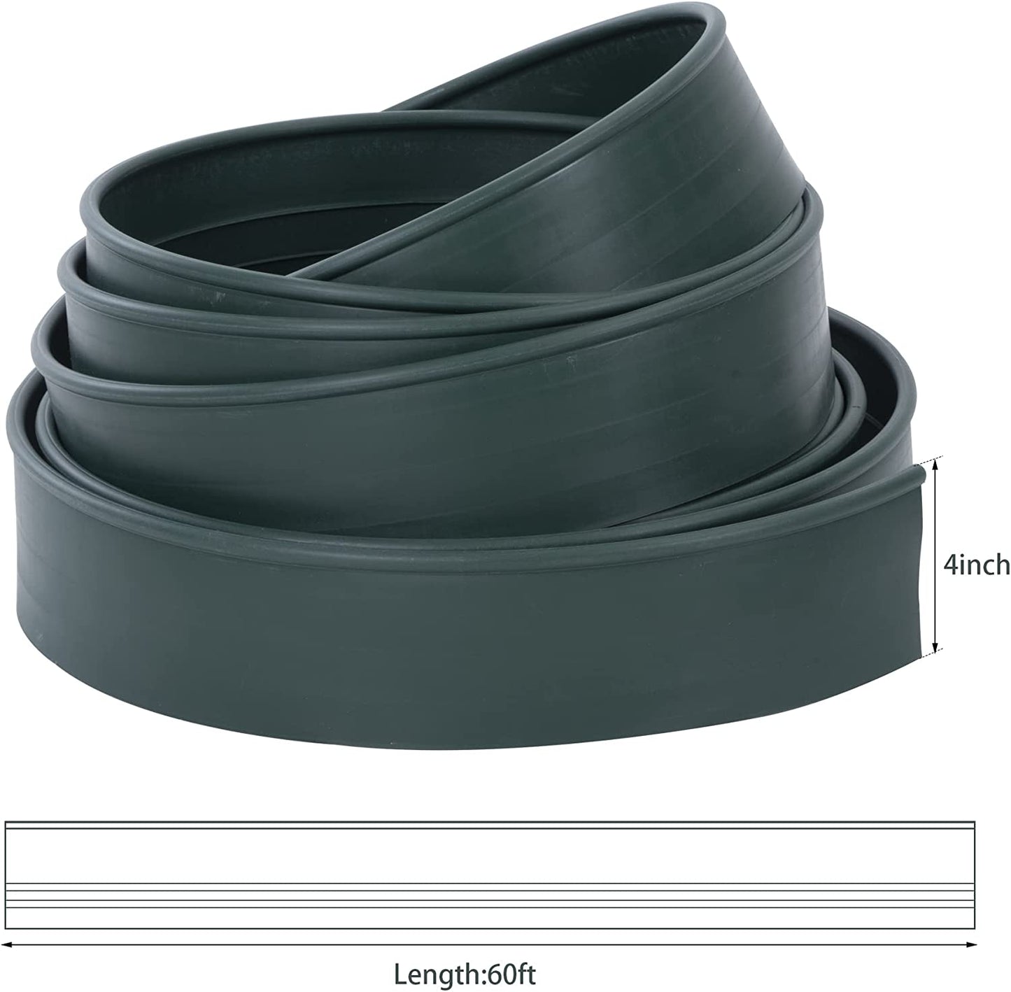 Landscape Edging Kit Garden Border Edging Plastic with Connectors Scissors