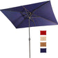 6.5x10 ft Rectangular Patio Umbrella Outdoor Market Table Umbrella