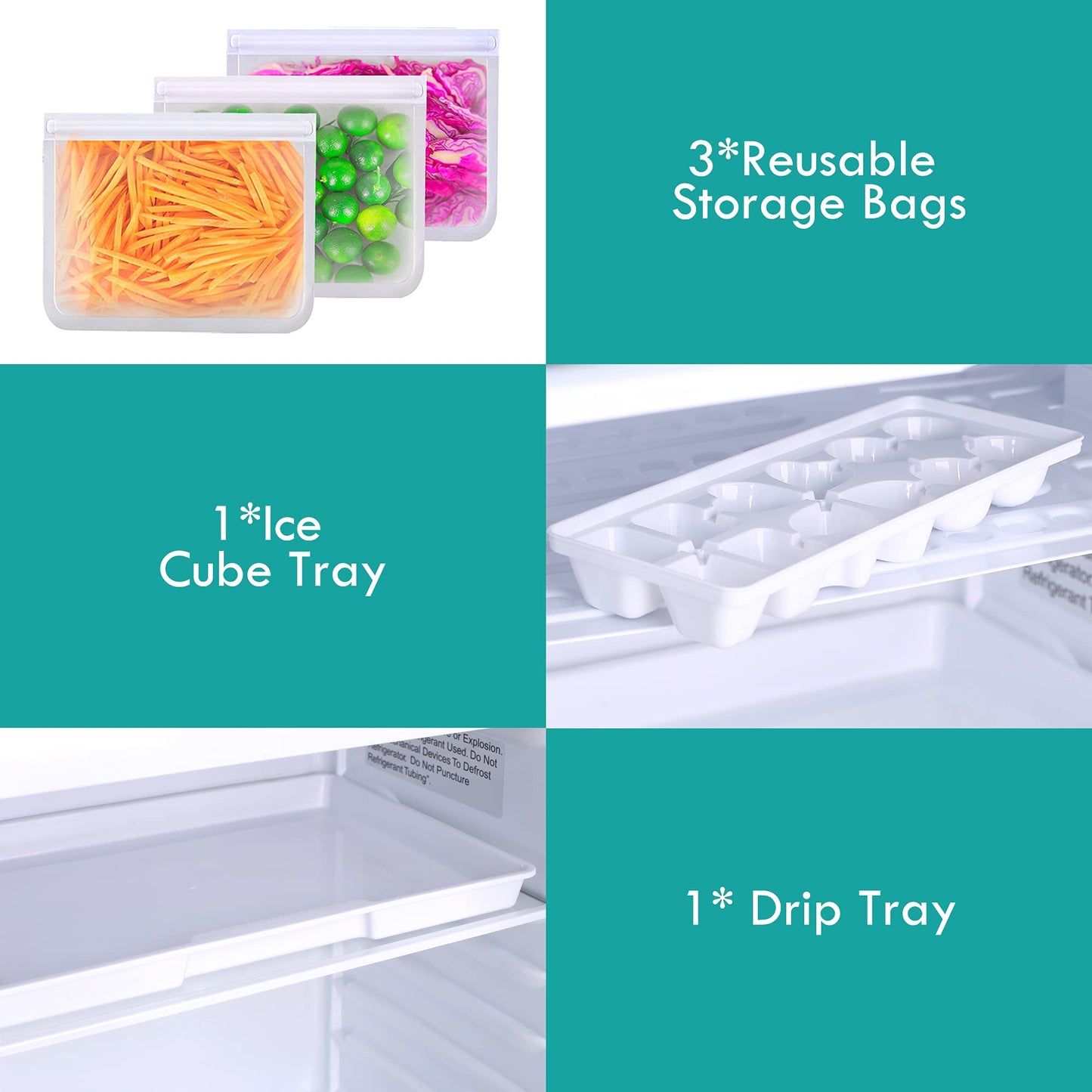 SUNVIVIPRO 4.5 Cu.Ft Small Retro Compact Refrigerator with handle