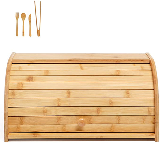 1 Layer Bamboo Bread Box - Sunvivi