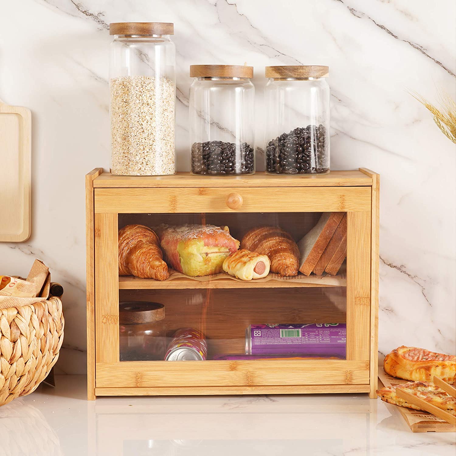 XLarge Bamboo Bread Holder - Sunvivi