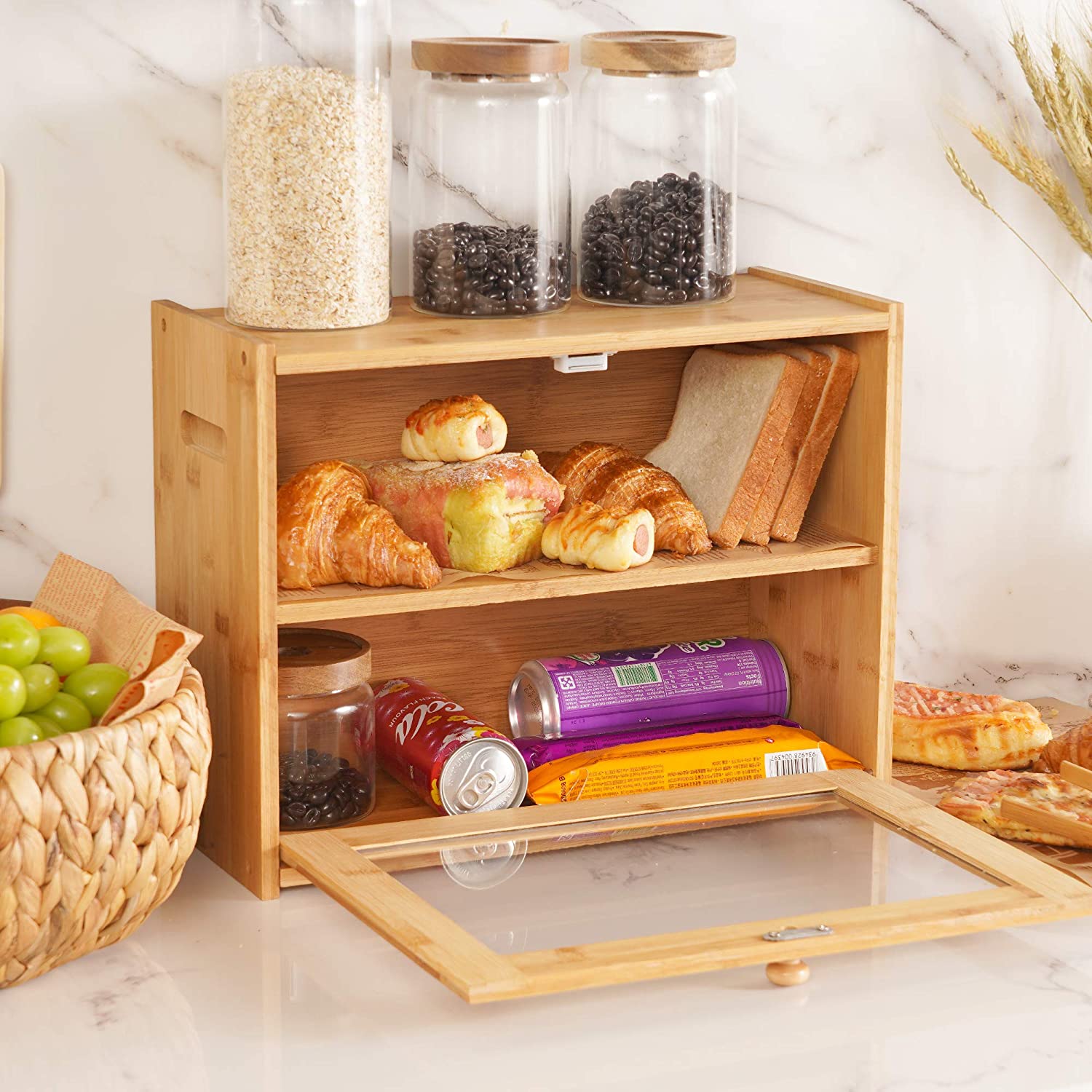 XLarge Bamboo Bread Holder - Sunvivi