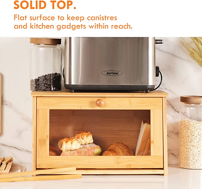 Large Bamboo Bread Holder - Sunvivi