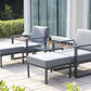 5 Pieces  Aluminum Patio Furniture Set, Outdoor Conversation Set All-Weather Modern Metal Couch Sofa