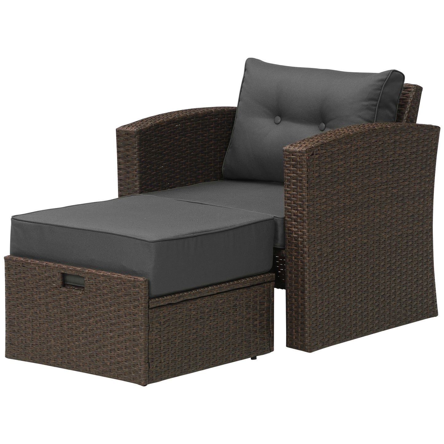Royalcraft Outdoor Patio Furniture,10 Pieces All-Weather Patio Conversation Set Wicker Sectional Sofa with Non-slip Cushions,Aluminum Frame,Grey