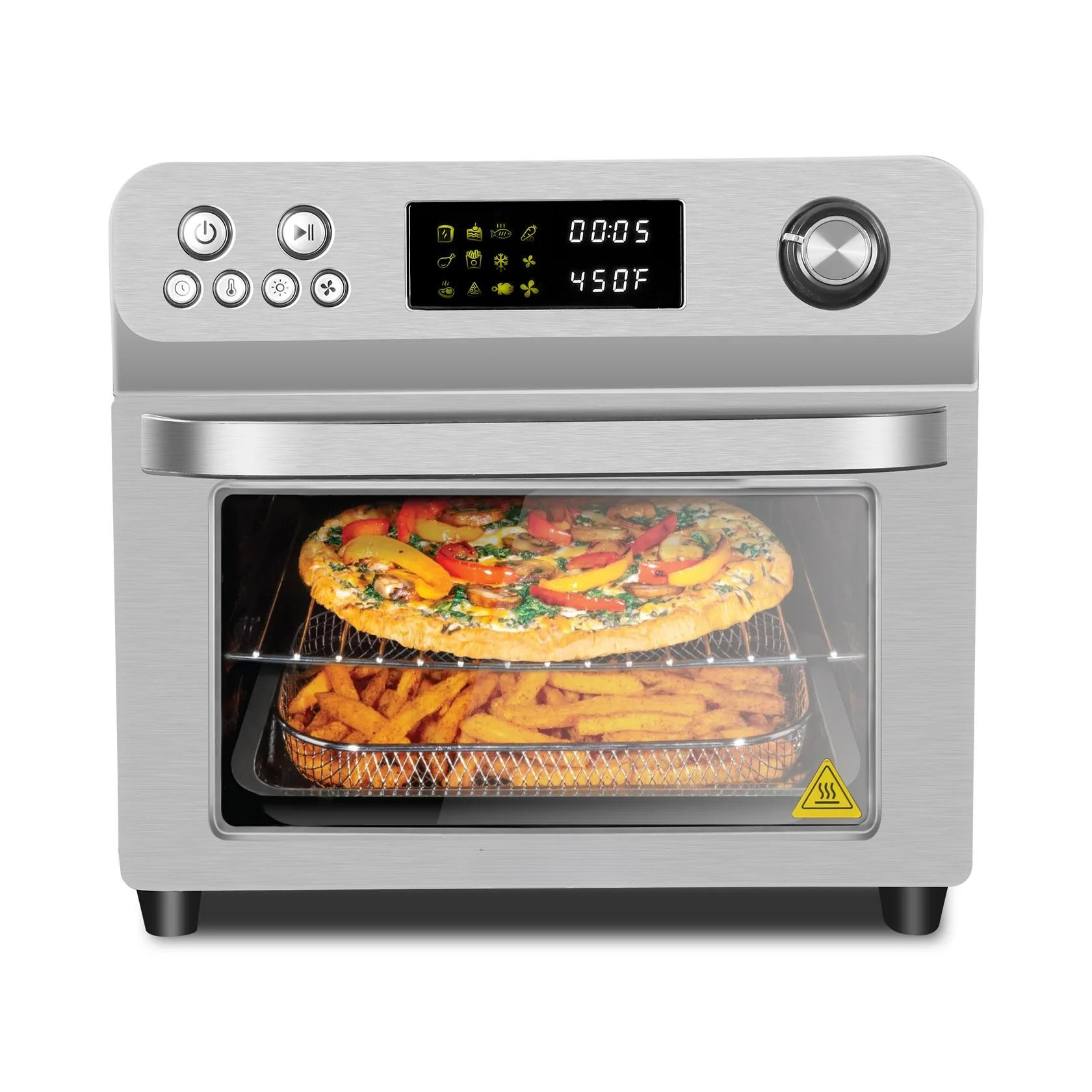 Air Fryer Convection Toaster Oven 26 QT LED Display Stainless Steel 17 –  Heynemo