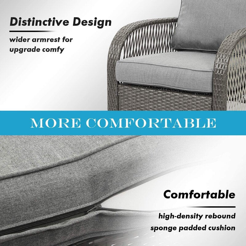 4 Pieces All Weather Patio Conversation Sets