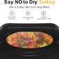 Superjoe 22 Quart Electric Roaster Oven with Visible & Self-Basting Lid, Large Turkey Roaster with Defrost Warm Function, Adjustable Temperature, Removable Pan Rack, Stainless Steel Black