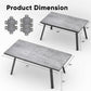 Royalcraft Patio Dining Expandable Table, 59"- 75" Aluminum Outdoor Dining Table, Rectangular Patio Table with Adjustable Feet, Metal Outdoor Table for 4-8 Person, Backyard Garden Porch Deck, Grey