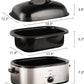 Superjoe 22 Quart Roaster Oven Turkey Oven Chicken Roaster for Cooking Warming, Stainless Steel Silver