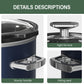 Sunvivi 2 Quart Slow Cooker With Removable Ceramic Pot and 3 Heating Settings, Stainless Steel, Blue