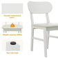May in Color Wooden Dining Chairs Set of 2, Modern Dining Chairs with Rubberwood Legs, 350LBS Capacity, Leather Side Seat for Kitchen, Dining Room, Living Room, Home Office, Terrace, Courtyard, White