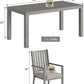 RoyalCraft 7 Pieces Patio Dining Sets, Aluminum Outdoor Dining Table with 6 Chairs, Outdoor Patio Dining Furniture Set with Removable Cushion for Lawn, Garden, Backyard, Gray
