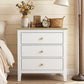May in Color Large Nightstand with 3 Spacious Drawers, Modern Bedside Table with Solid Wood Knobs for Bedroom Living Room