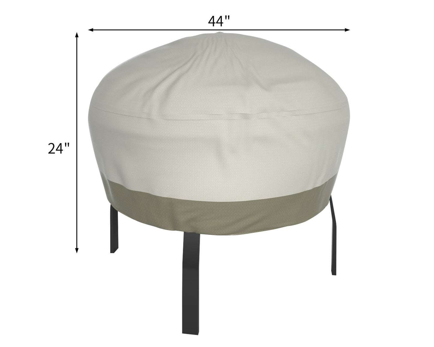 Patio Fire Pit Cover, 44"D X 24"H,