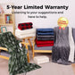 Heynemo 50" x 60" Electric Blankets Heated Throw Soft Flannel Heating Blanket with 4 Hours Auto Off, 5 Years Warranty, ETL Certified, Machine Washable, Red & Black