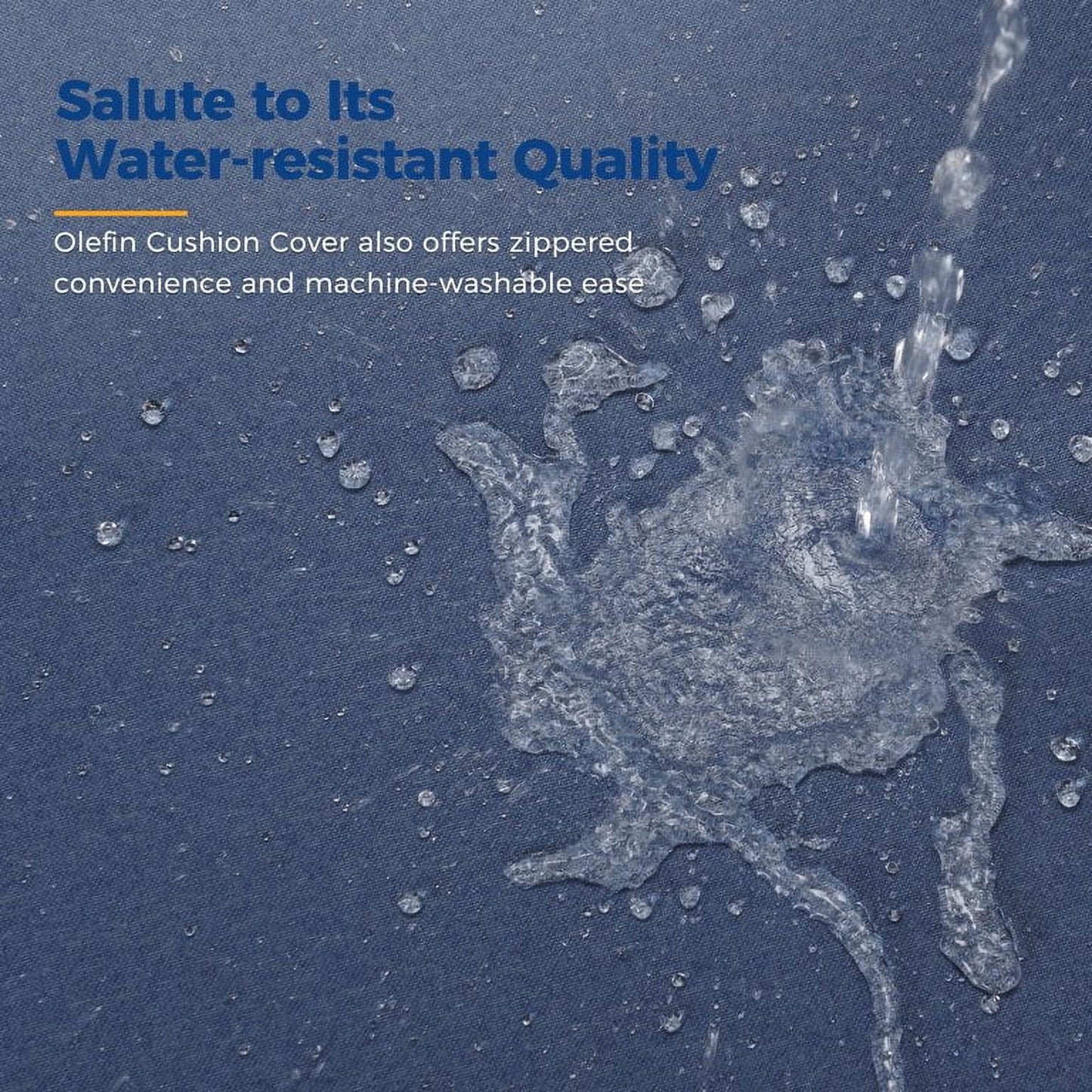 Superjoe 4 Pcs Aluminum Outdoor Furniture Set 5 Seats Patio Conversation Sofa Set Sectional Counch with Coffee Table Black Frame Blue Cushion