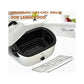 24 Quart Electric Roaster Oven Stainless Steel Roaster Pan With Self-Basting Lid Removable Insert Pot, White