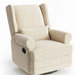 Royalcraft Swivel Nursery Glider Recliner, Comfy Upholstered Glider Chair with Lumbar Pillow and Footrest