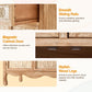 May in Color Sideboard Buffet Cabinet Set of 2, Farmhouse Solid Wood Frame with 2 Drawers and Doors, for Living Room Bedroom Kitchen Entryway, Natural