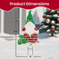 Heynemo Solar Christmas Gnome Yard Stake, Lighted Metal Holiday Garden Decoration, Waterproof Lawn & Pathway Ornament, Present Style
